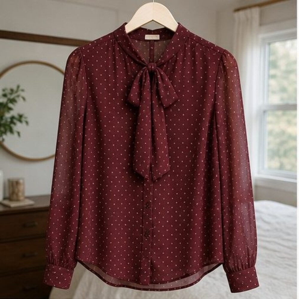 Sand Pleated Blouse